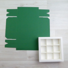 Коробка Паллена 9 новогодний зеленый евроколор