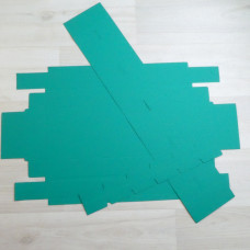 Коробка Карме 12 зеленый яркий с прозрачным шубером