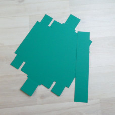 Коробка Карме 3 зеленый яркий с прозрачным шубером
