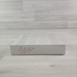 Коробка Имир 16 (160х160х30мм) декор розовый