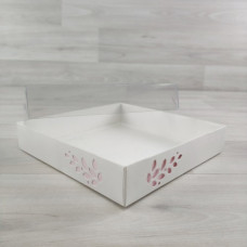 Коробка Имир 16 (160х160х30мм) без разделителей декор розовый
