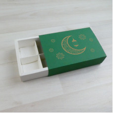 Коробка Этне 6 шубер зеленый с тиснением 