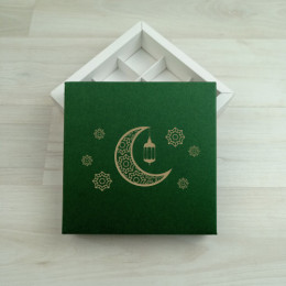 Коробка Паллена 9 зеленый с тиснением 