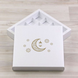 Коробка Элара 16 белый с тиснением 