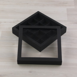 Коробка Нереида 16 с окном черный