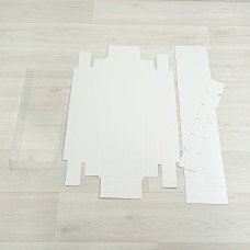 Коробка Карме 12 (2х6) белый металлик с прозрачным шубером