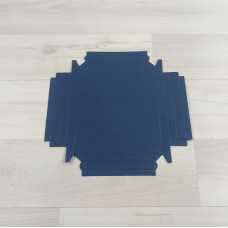 Коробка Теба 015 (125х120х12мм) синий с прозрачным шубером