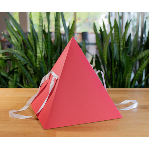 Коробка Пирамида белый, красный Купол