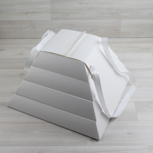 Коробка Пирамида белый, красный Купол