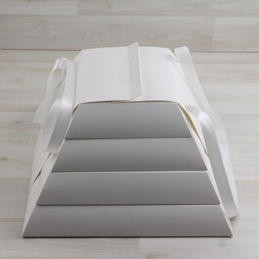 Коробка Пирамида белый, красный Купол