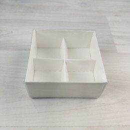 Коробка Дия белый крышка прозрачная