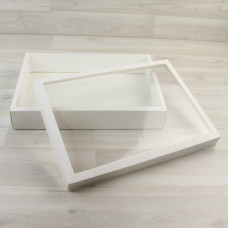 Коробка 210х300х50мм белый крышка белый с прозрачным окном