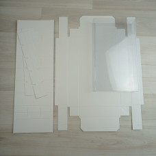 Коробка Карме 15 белый металлик шубер прозрачный