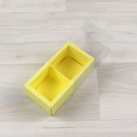Коробка Карме 2 лимонный с прозрачным шубером