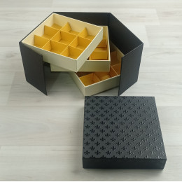 Коробка Мимас 1 черно-бежевый