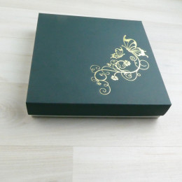 Коробка Паллена 16 зеленый мох тиснение 