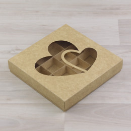 Коробка Грейп крафт окно прозрачное