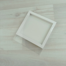 Коробка Теба 015 (125х120х12мм) белый с прозрачным шубером