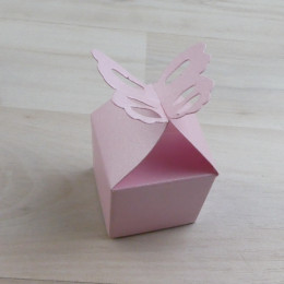 Коробка бонбоньерка "Бабочка" розовая